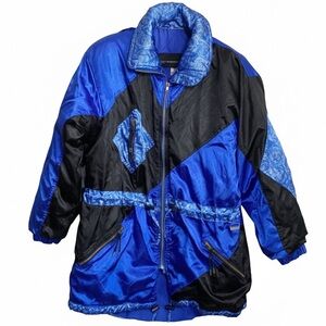 Vintage Edelweiss Floral Patchwork Ski Jacket